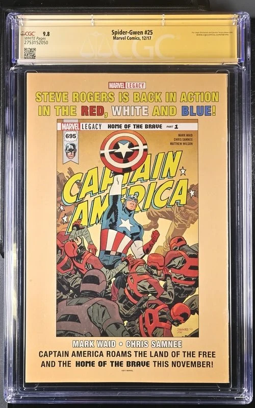Spider-Gwen #25 Marvel Comics CGC Signature Series 9.8 Signed & Sketch Robbi Rodriguez - Image 7
