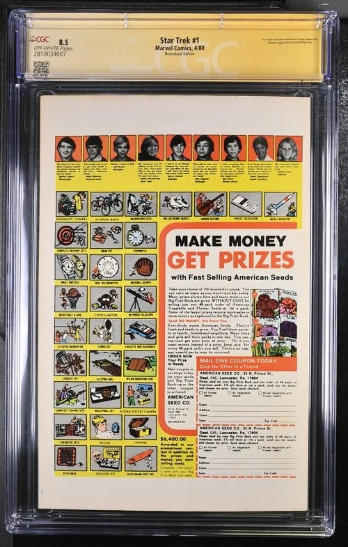 Star Trek #1 Marvel Comics CGC Signature Series 8.5 Cast x2 Signed Koenig, Shatner - Image 3