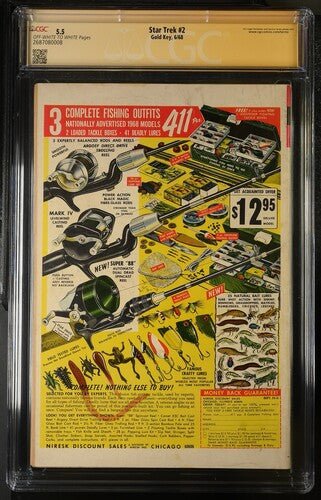 Star Trek #2 Gold Key CGC Signature Series 5.5 Cast x3 Signed Koenig, Shatner, Takei - Image 3