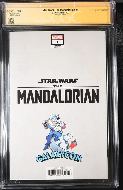 Star Wars: The Mandalorian #1 Galaxycon Exclusive CGC Marvel Comics Signature Series 9.8 x4 Signed Barnes, Jeanty, Esposito, Swallow - Image 17