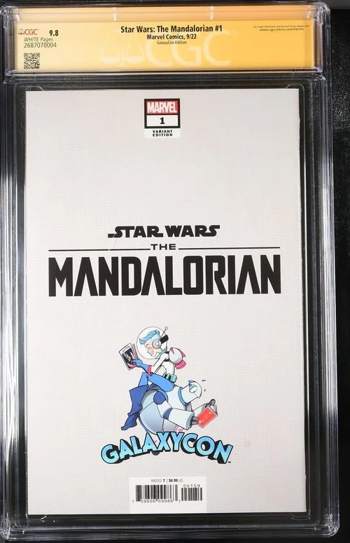 Star Wars: The Mandalorian #1 Galaxycon Exclusive CGC Marvel Comics Signature Series 9.8 x4 Signed Barnes, Jeanty, Esposito, Swallow - Image 25