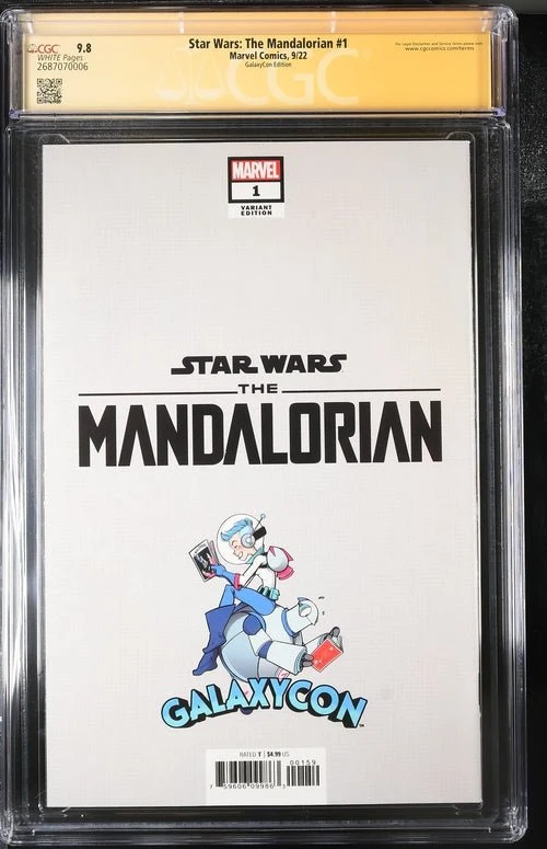 Star Wars: The Mandalorian #1 Galaxycon Exclusive CGC Marvel Comics Signature Series 9.8 x4 Signed Barnes, Jeanty, Esposito, Swallow - Image 27