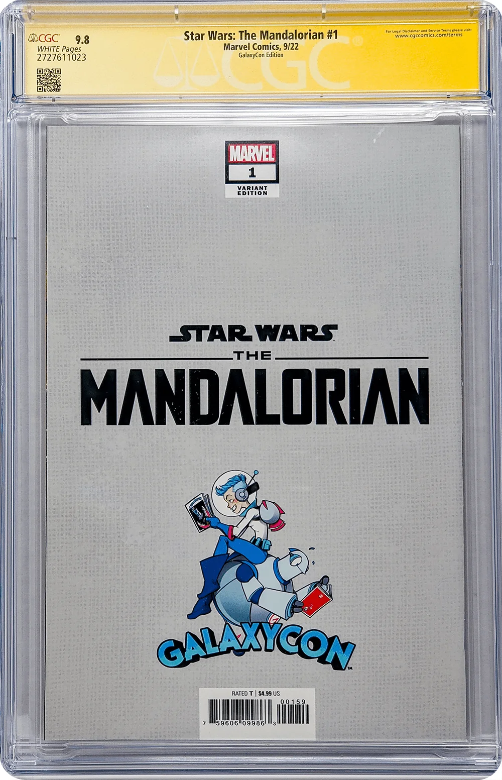 Star Wars: The Mandalorian #1 GalaxyCon Edition Marvel Comics CGC Signature Series 9.8 Signed Carano, Esposito - Image 11