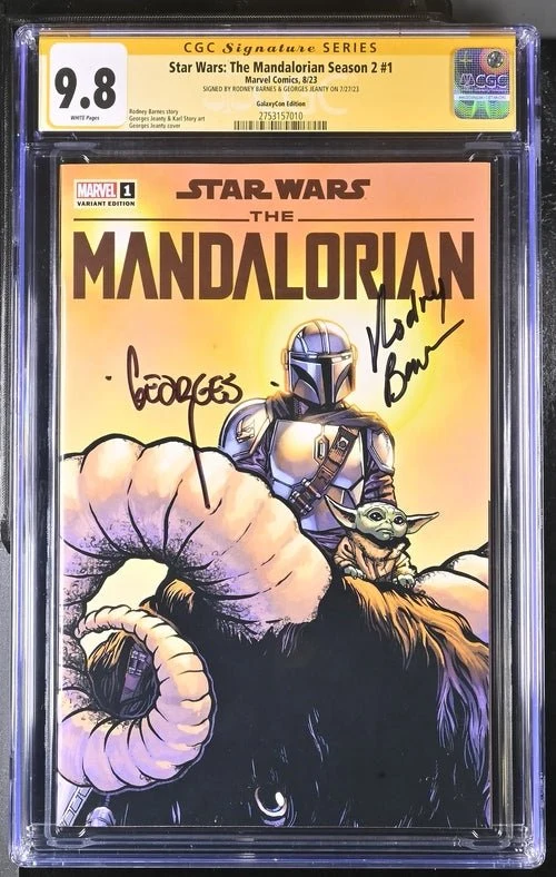 Star Wars: The Mandalorian Season 2 #1 Marvel Comic CGC Signature Series 9.8 Signed Barnes, Jeanty - Image 10
