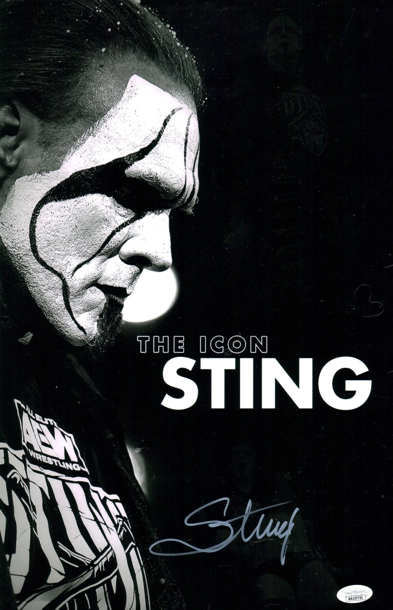 Sting WWE Wrestling 11x17 Signed Poster JSA Certified Autograph