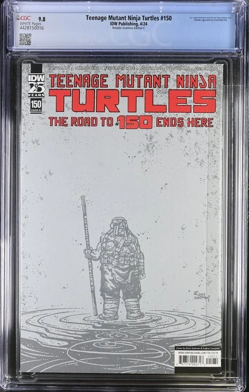 Teenage Mutant Ninja Turtles #150 1:50 Campbell / Eastman Variant CGC Universal Grade 9.8 - Image 3