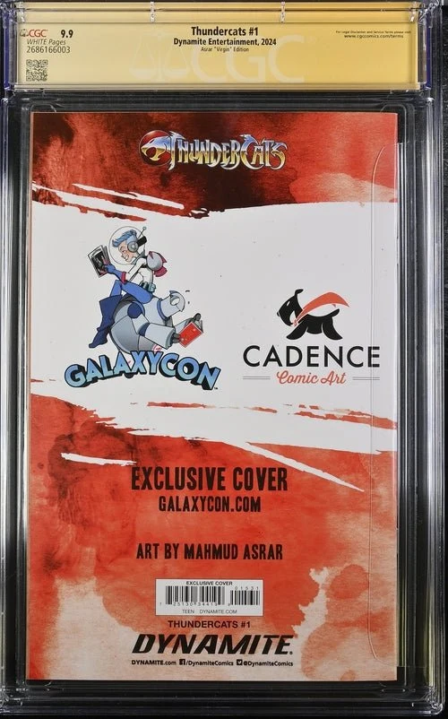 Thundercats #1 Asrar Virgin Edition Dynamite Comics CGC Signature Series 9.9 Signed Moss, Shalvey - Image 7