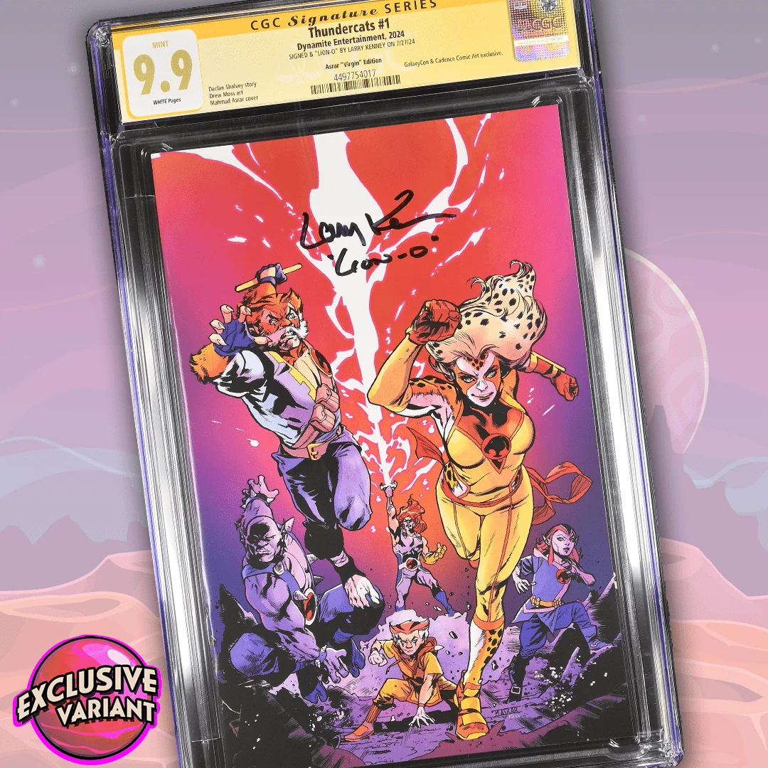 Thundercats #1 Asrar Virgin Variant Cover GalaxyCon Exclusive CGC Signature Series 9.9 Signed Larry Kenney