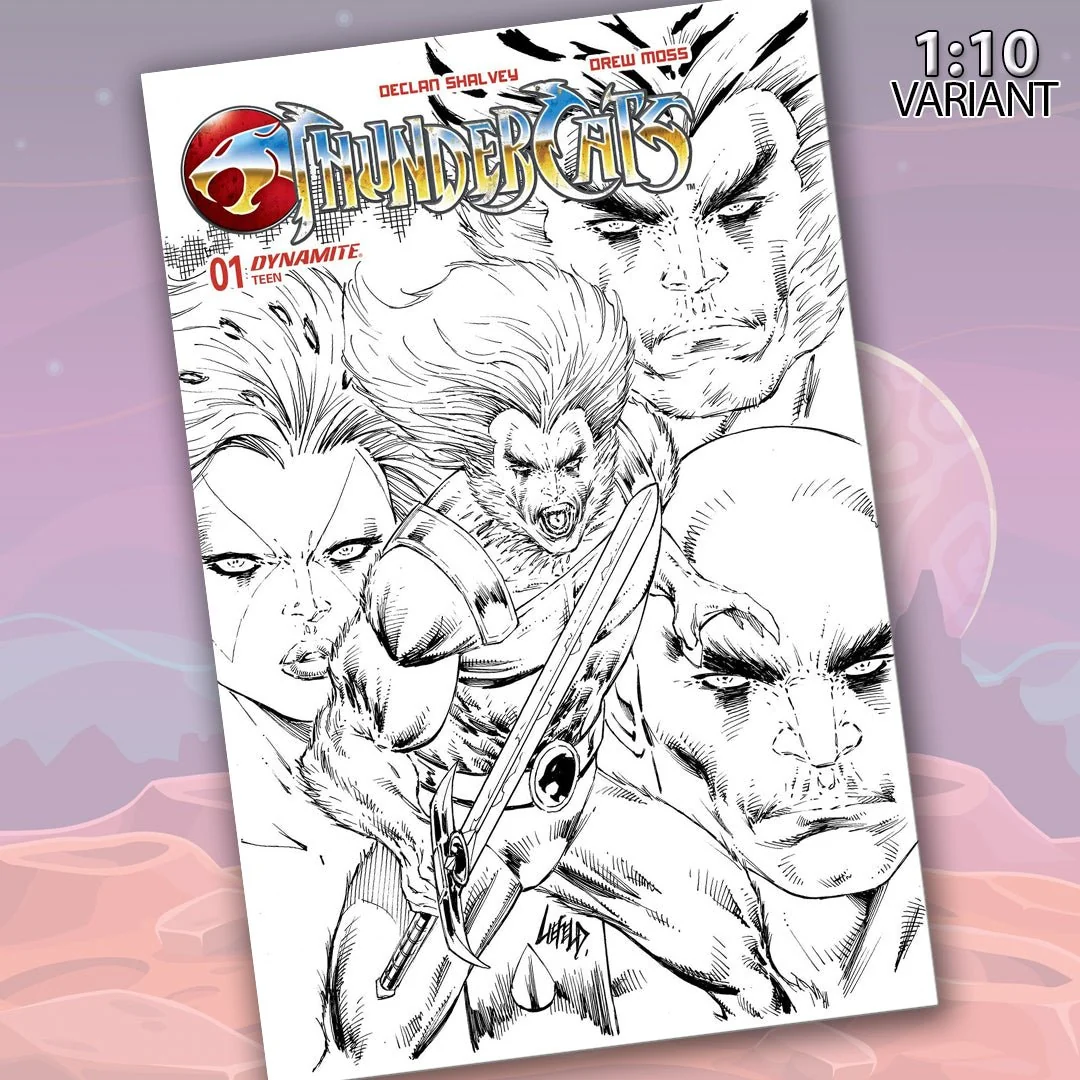 Thundercats #1 Cover ZG 1:10 Rob Liefeld B&W Variant Cover Comic Book