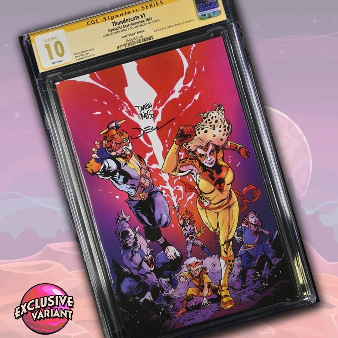 Thundercats #1 GalaxyCon Exclusive Asrar Virgin Edition CGC Signature Series 10 Signed Moss, Shalvey