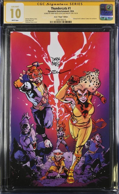 Thundercats #1 GalaxyCon Exclusive Asrar Virgin Edition CGC Signature Series 10 Signed Moss, Shalvey - Image 2