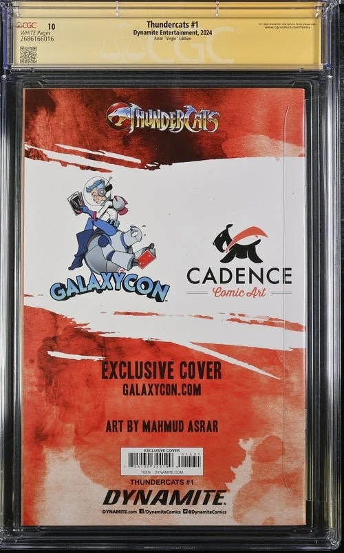 Thundercats #1 GalaxyCon Exclusive Asrar Virgin Edition CGC Signature Series 10 Signed Moss, Shalvey - Image 3