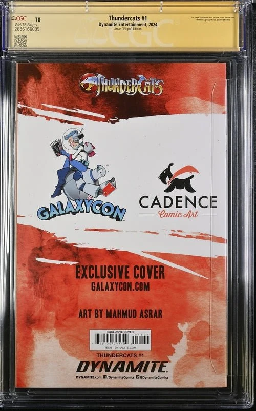 Thundercats #1 GalaxyCon Exclusive Asrar Virgin Edition CGC Signature Series 10 Signed Moss, Shalvey - Image 5
