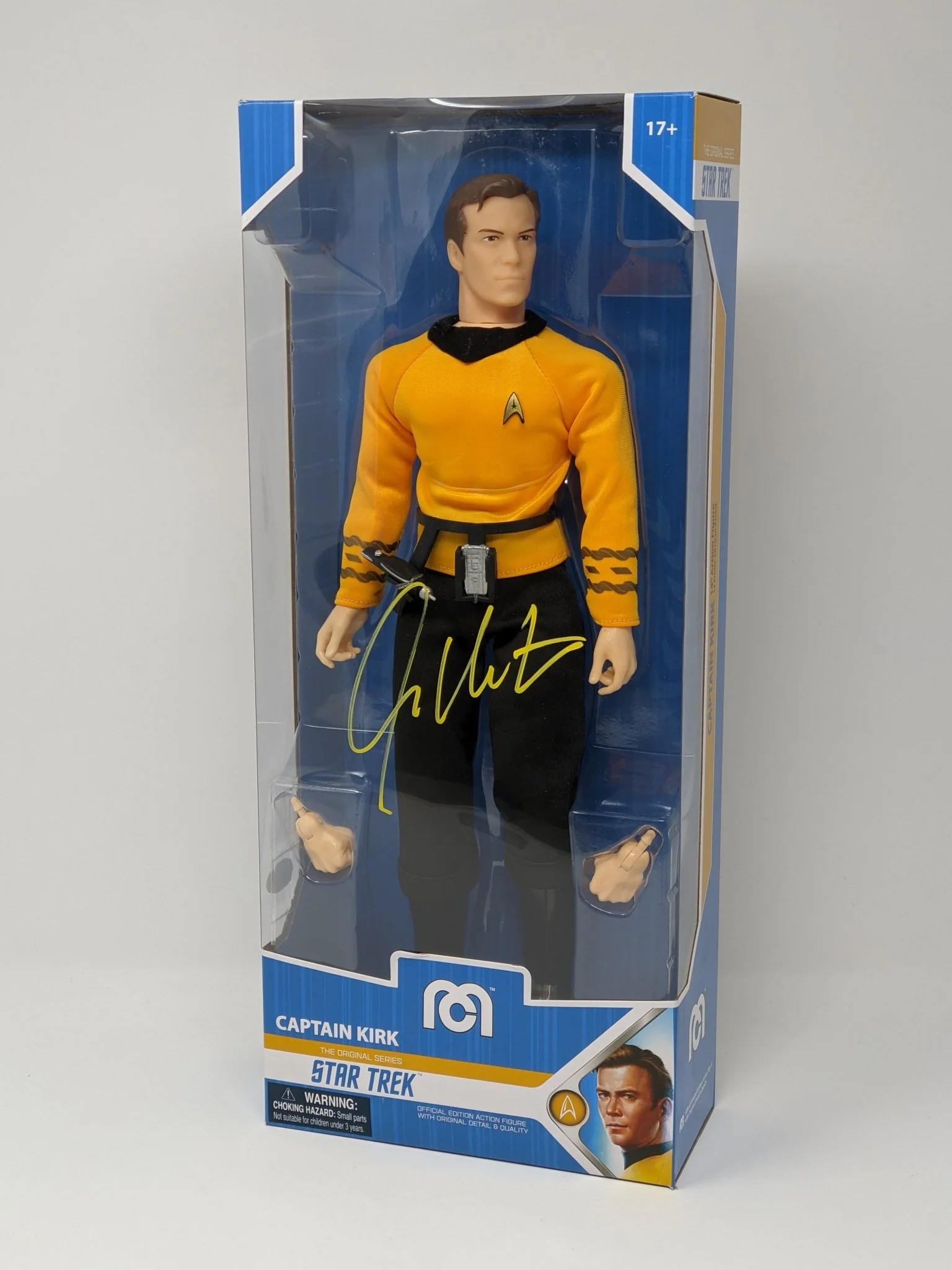 William Shatner Star Trek Captain Kirk Mego 14" Action Figure Signed JSA Certified Autograph